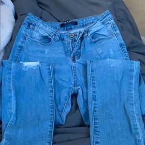 Wax Jean Light Washed Denim Jeans